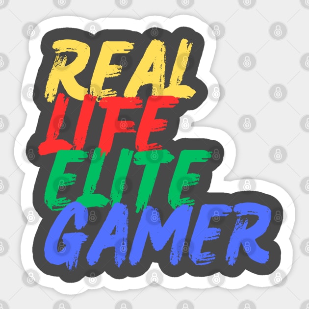 Real Life Elite Gamer (Mood Colors) - Pocket ver. Sticker by Mood Threads